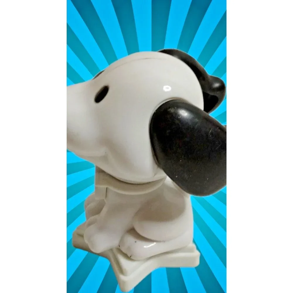 Cake Decoration Snoopy White Dog Collar Says #1 Action‎ Figure